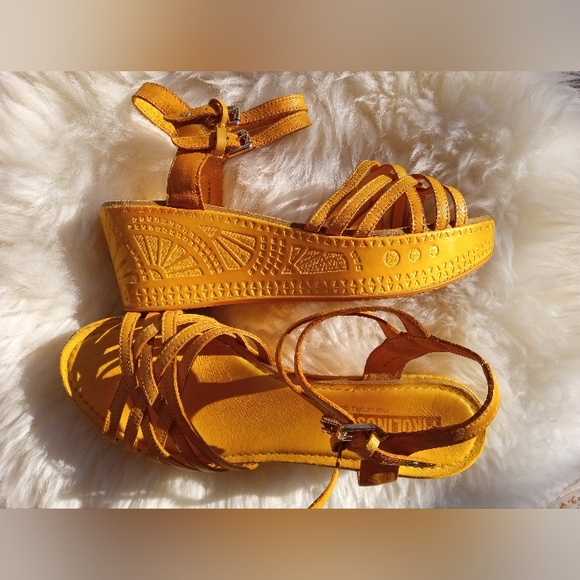 PIKOLINOS Shoes - Pikolinos Sunshine Yellow Wedges 40 EUC
